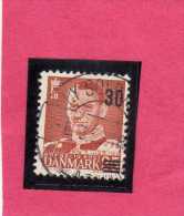 DANEMARK DANMARK DENMARK DANIMARCA 1959 1960 FREDERIK IX PARCEL POST SURCHARGED 30o 30 O ON 25 PACCHI POSTALI USATO USED - Paketmarken