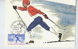 ANDORRE-SKI DE FOND-CP MAXIMUM  J.O DE LAKE PLACID - 9/02/80 - EDITIONS CEF - EXCELLENT ETAT - - Cartes-Maximum (CM)