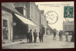 Cpa Du 41  Neung Sur Beuvron Place De L´ église Et Rue Du Cimetière EE3 - Neung Sur Beuvron