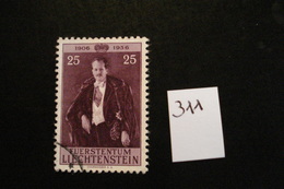 Liechtenstein - Année 1956 - Prince François-Joseph II - Y.T. 311 - Oblitérés - Used - Gestempeld - Gebraucht