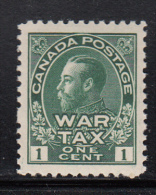 Canada MNH Scott #MR1 1c Green George V War Tax - Oorlogsbelastingen