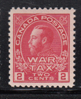 Canada MNH Scott #MR2 2c Carmine George V War Tax - Oorlogsbelastingen