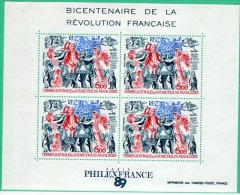 REV-L12 - TAAF Bloc 1 + PA 107 Neufs** Bicentenaire De La Révolution Française - Blocs-feuillets