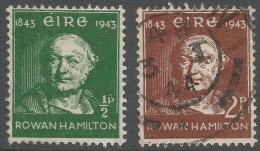 Ireland. 1943 Centenary Of Announcement Of Discovery Of Quaternions. Used Complete Set - Gebraucht