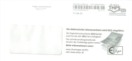 BRD Erfurt Privatpost 2011 AFS 10 Jahre THPS Thüringer Landesfinanzdirektion Elektronische Lohnsteuerkarte - Privatpost