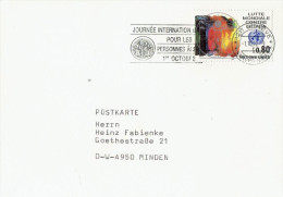 UN Genf - Postkarte Echt Gelaufen / Postcard Used (n1214) - Lettres & Documents