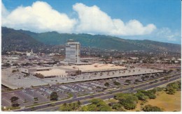 Honolulu Hawaii, Ala Moana Shopping Center Panoramic View, Parking Lot, C1960s Vintage Postcard - Honolulu