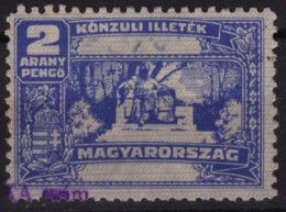 1931-1936 Hungary, Ungarn, Hongrie - Consular Revenue Stamp - 2 A.P - Anonymus Sculpture Budapest - Steuermarken