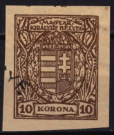 1920´s Hungary - REVENUE TAX Stamp - Animal Passport CUT  - 10 K - Steuermarken