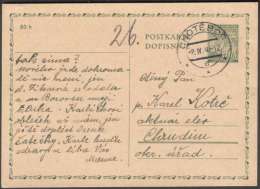 BuM1176 - Böhmen Und Mähren (1940) Chotebor (czech. Postmark) Postal Stationery - Card, Tariff: 50h - Briefe U. Dokumente