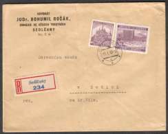 BuM1108 - Böhmen Und Mähren (1940) Sedlcany (czech. Postmark) R-letter, Tariff: 3,60K (czech. R-label) - Briefe U. Dokumente