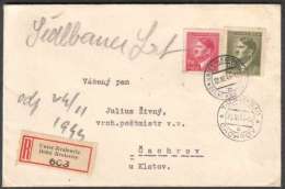 BuM1007 - Böhmen Und Mähren (1944) Unter-Kralowitz - Dolní Kralovice / Tschachrau - Cachrov (R-letter) Tariff: 4,20K - Briefe U. Dokumente