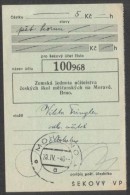 BuM0582 - Böhmen Und Mähren (1940) Mohelno (czech. Postmark) Postal Money Order - Briefe U. Dokumente