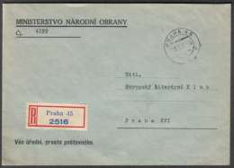 BuM0529 - Böhmen Und Mähren (1939) Praha 45 (R-letter) Sender: Department Of National Defence - Briefe U. Dokumente