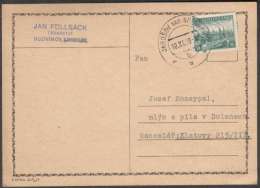 BuM1178 - Böhmen Und Mähren (1939) Jarosov Nad Nezarkou (czech. Postmark) Card, Tariff: 50h (stamp: City Plzen) - Briefe U. Dokumente