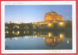 CARTOLINA NV ITALIA - ROMA - Castel Sant'Angelo By Night - Foto Sergio Perretta - 11 X 16 - Castel Sant'Angelo