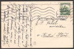 BuM0468 - Böhmen Und Mähren (1939) Prag 25 - Praha 25 (machine Postmark); Postcard: Plzen; Tariff: 50h - Briefe U. Dokumente