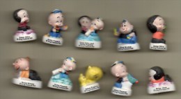 Série Complète 10 Fèves Mates BEBE POPEYE Popeye & Olive - Cartoni Animati