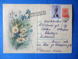 Russia - USSR - Cover - Sent From Russia (Leningrad) To Sweden (Stockholm) 1960 - Flowers - Lettres & Documents