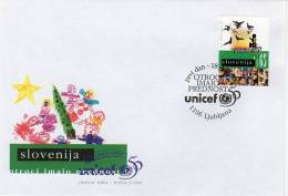 SLOVENIA 1996 50th Anniversary Of UNICEF  On FDC.  Michel 141 - Slovenia