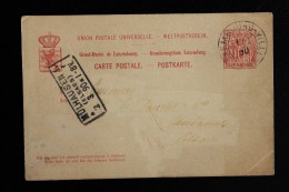 Entier Postal Carte Postale Pour Mulhouse Oblitération Luxembourg-Ville - Stamped Stationery