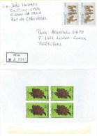 TIMBRES - STAMPS - LETTRE RECOMMANDÉ POUR PORTUGAL - CAP VERT / CAPE VERDE - TIMBRES NOEL 1991 ET BANANE VIOLET - Cap Vert