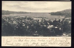 AK     Antilles   SAINT LUCIA     Part Of The Town Of Castries Showing Entrance Of Harbour  1906 - Santa Lucia