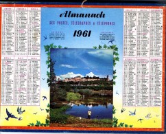 CALENDRIER ORIGINAL 1961  CHATEAU DE CHINON   -  FEUILLET DPT  47 - Kleinformat : 1961-70