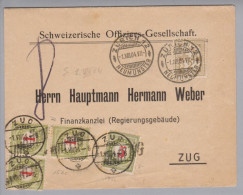 Heimat ZHs Zürich12 Neumünster 1904-08-01 Taxierte 8Rp. Drucksache Nach Zug - Brieven En Documenten