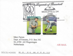 USA 2000 Middlefield Legends Of Baseball Cover - Honkbal