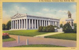 The Parthenon Centennial Park Nashville Tennessee 1951 Curteich - Nashville