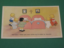 Carte La Prière " Petit Jésus ! Faites Que Nous Ayons De La Crème Au Chocolat" - Humorvolle Karten
