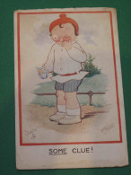Carte Anglaise " Some Clue" Oilette Signé J Parlett - Humorvolle Karten