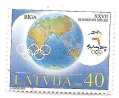 (!) Latvia / Lettonia / Lettland – OLIMPIC GAMES SIDNEY 2000 GLOBUSS Used Stamp (0) - Zomer 2000: Sydney