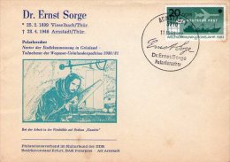 Ernst Sorge In Gronland - East Germany Cover. 1983. - Polar Explorers & Famous People