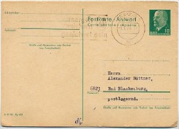 VERSICHERUNG LEIPZIG 1975 Auf  DDR Antwort-Postkarte P 77A - Postcards - Used