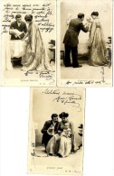 COUPLE AVEC BEBE  -  LOT 3 CARTES ANCIENNES  -  EDITION  ITALIE - Sammlungen, Lose & Serien