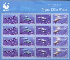 Tuvalu 2006 WWF – Pygmy Killer Whales Miniature Sheet Of 16 (4 Sets) MNH - Tuvalu