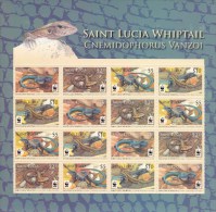 St. Lucia 2008 WWF – St. Lucia Whiptail Miniature Sheet MNH - St.Lucie (1979-...)