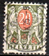 SWITZERLAND 1924  Postage Due - Two Cherubs Holding Figure - 20c. - Red And Green  FU SLIGHT CREASE CHEAP - Postage Due
