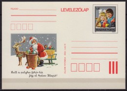 1982 - HUNGARY - TEDDY BEAR + CHILDREN - Apple - Reindeer - Christmas - Santa Claus - STATIONERY - POSTCARD - Marionetten