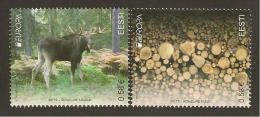 ESTONIA  - EUROPA 2011 -TEMA ANUAL  " BOSQUES".- SERIE 2 V.  -  DENTADO  (PERFORATED) - 2011