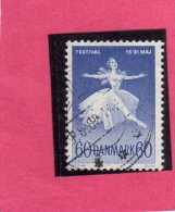 DANEMARK DANMARK DENMARK DANIMARCA 1959 1962 Danish Ballet Dancer And Music Festival May 15-31 ORE 60 60o USATO USED - Used Stamps