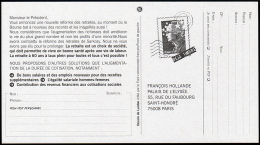 B1-003F- Carte Pétition Avec Pseudo Timbre Marianne De Beaujard. - Enteros Privados