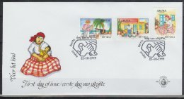 Mef084fb FLORA LEZEN PALM TREE CACTUS BOOT BOAT READING FOR CHILDREN JUGENDWOHLFAHRT ARUBA 1999 FDC - Cactus