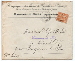 1901 - ENVELOPPE COMMERCIALE De MONTCEAU LES MINES (SAONE ET LOIRE) Avec MOUCHON PERFORE - Cartas & Documentos