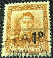 New Zealand 1952 King George VI 0.5d Overprinted 1d - Used - Usati