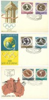 POLONIA  - FDC ANNO 1956 OLIMPIADI DI MELBOURNE - AUSTRALIA - TRE BUSTE - 6 VALORI - Sommer 1956: Melbourne