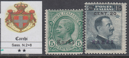 CARCHI - N. 2+8 - GOMMA INTEGRA - MNH** - LUXUS POSTFRISCH - Egée (Carchi)