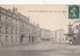 BF3381 Chalons Sur Marne Place De La Republique  France Scan Front/back Image - Châtillon-sur-Marne